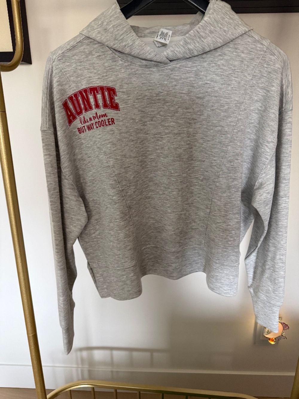 "Auntie, like a mom but way cooler" Hooded Sweatshirt